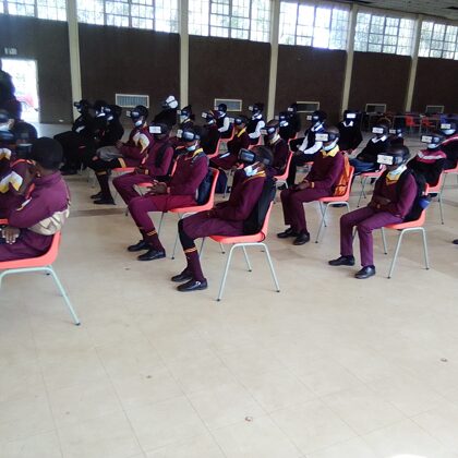 4 of the 6 Moses Kotane supported schools during 2022 NRF/SAASTA Astro Quiz round 2 prepar