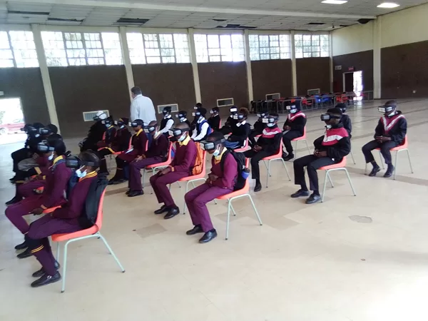 4 of the 6 Moses Kotane supported schools during 2022 NRF/SAASTA Astro Quiz round 2 prepar