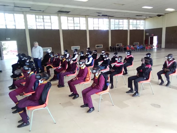 4 of the 6 Moses Kotane supported schools during 2022 NRF/SAASTA Astro Quiz round 2 prepar