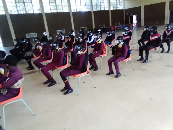 4 of the 6 Moses Kotane supported schools during 2022 NRF/SAASTA Astro Quiz round 2 prepar