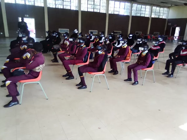 4 of the 6 Moses Kotane supported schools during 2022 NRF/SAASTA Astro Quiz round 2 prepar