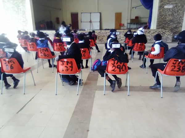 4 of the 6 Moses Kotane supported schools during 2022 NRF/SAASTA Astro Quiz round 2 prepar