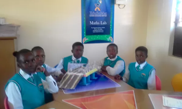 Some of Moretele Primary School learners during SAASTA's grade 7 bridge competition in 201